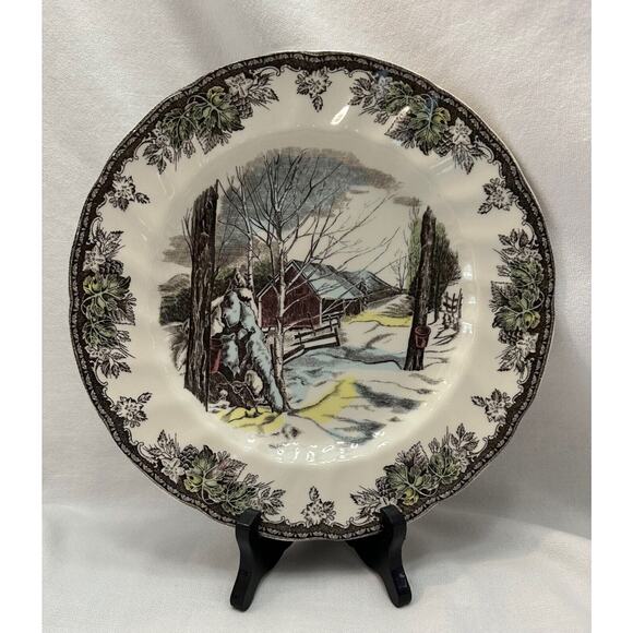 Johnson Brothers-England-The Friendly Village-The Sugar Maples Plate-10 5/8" - Picture 1 of 4